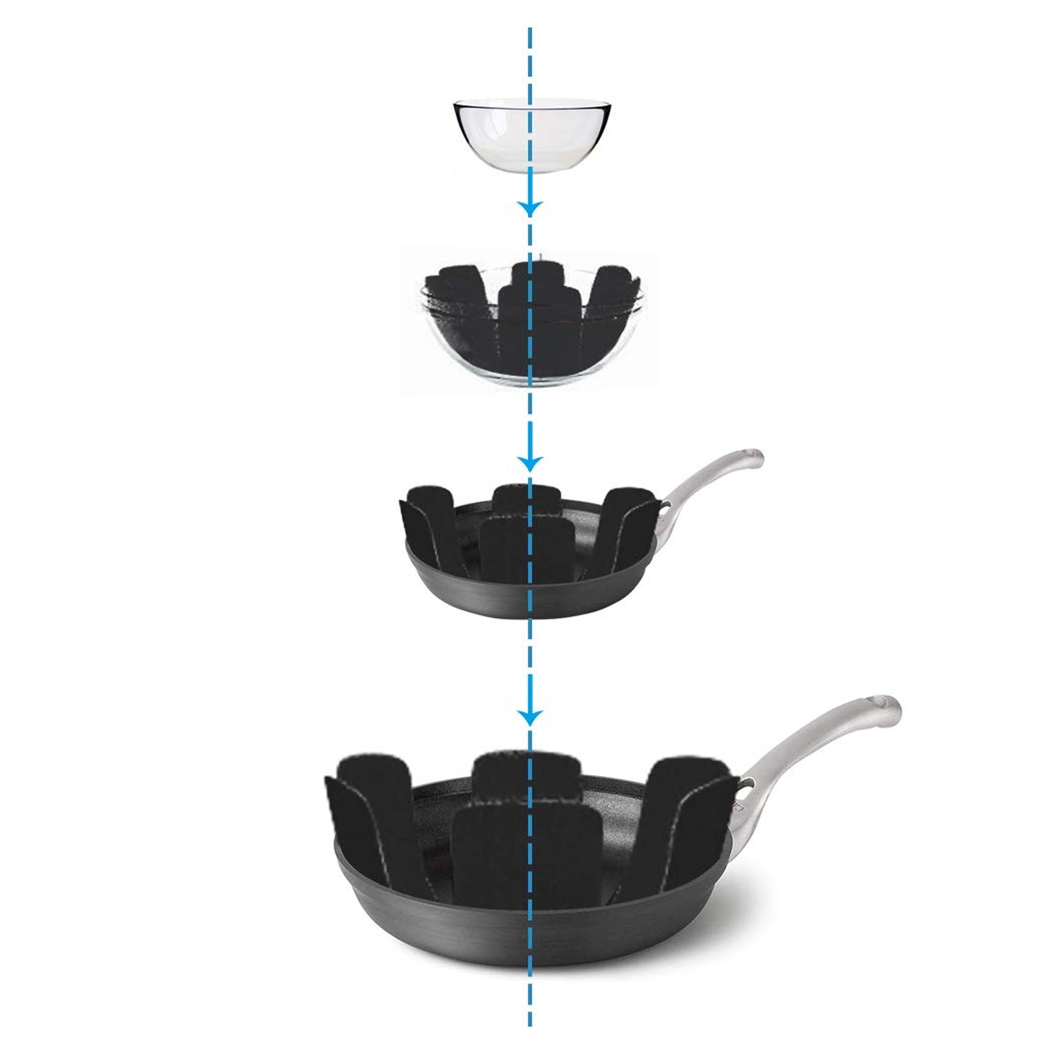 Pots and Pans Protectors, 3 Different Size (3 Pcs Set) Pots and Pans Protectors, 3 Different Size (3 Pcs Set)